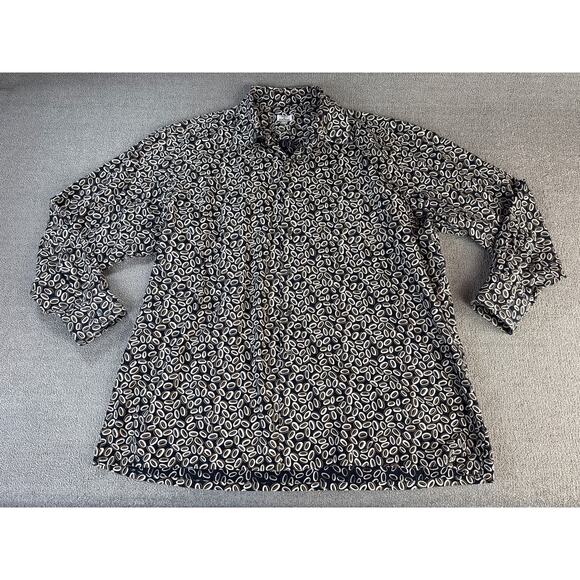Maus & Hoffman Button Down Shirt Long Sleeve Retro Print Size XXL - Picture 1 of 10